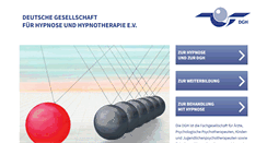 Desktop Screenshot of dgh-hypnose.de